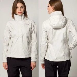 The North Face Hyvent White Hooded Jacket Windbreaker Womens Medium White